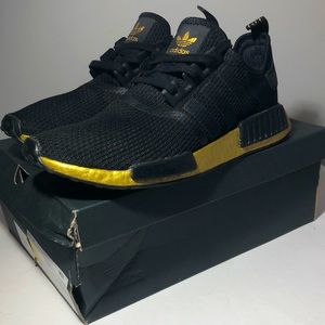 Adidas NMD R1 Metallic Black and Gold